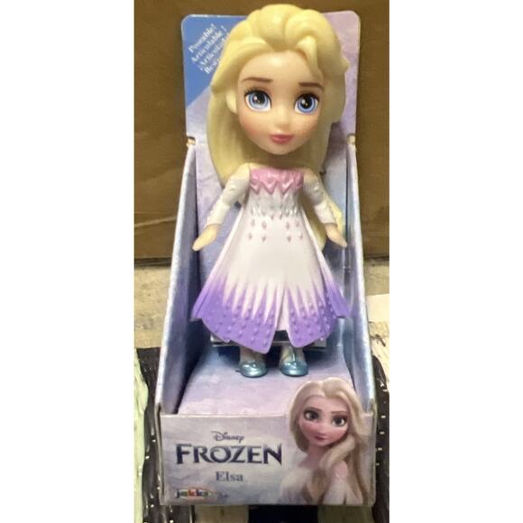 Disney Princess Elsa Poseable Mini Doll Miniature 3.5" Figure Frozen - Picture 2 of 2